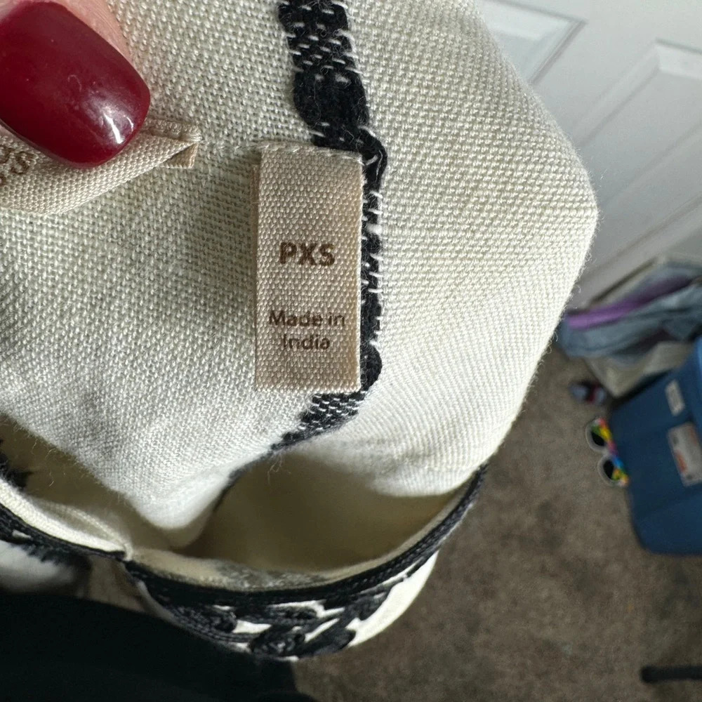 SOFT SURROUNDINGS Coco De Mer Cotton Striped Embroidered Dress Size Petite‎ XS - Picture 4 of 7